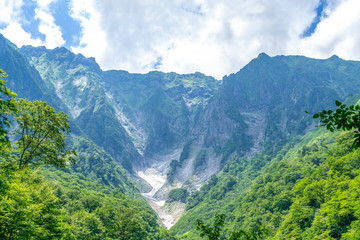 Fototapeta premium 群馬県 谷川岳 一の倉沢の風景
