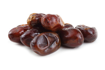 Date fruits isolated on white