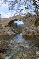 Fototapeta na wymiar Medieval stone bridge