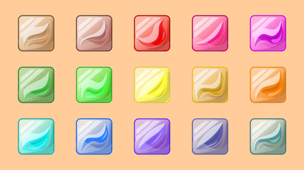 Marbles boxes set - vector illustrations
