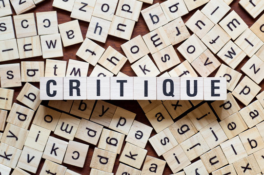Critique word concept on cubes