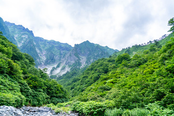 Fototapeta na wymiar 群馬県 谷川岳 一の倉沢の風景