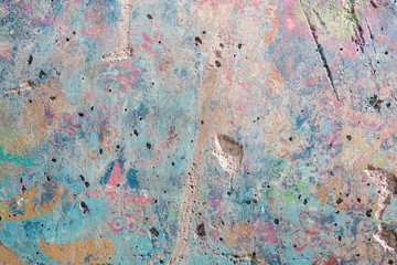 Painted concrete texture with damaged
