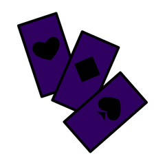 Cards fortune telling icon. Vector illustration for Halloween.