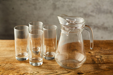 Glass kettle and water cup