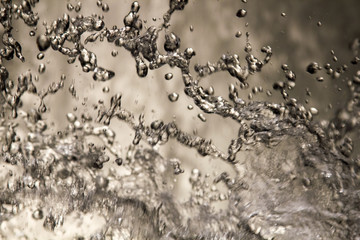  Drops of water on a glass closeup. Freezing frame, rain, storm