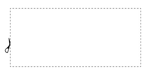 Coupon frame. Clip to save frame with a dotted bounding.
