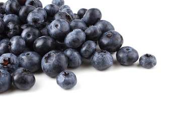 Blueberries isolated on white