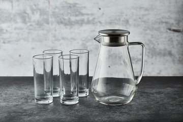 Glass kettle and water cup