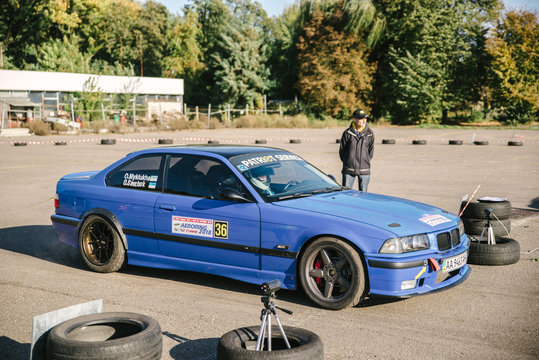 Rally on production cars on October 10, 2018 in the city of Cherkasy, Ukraine. Free entrance