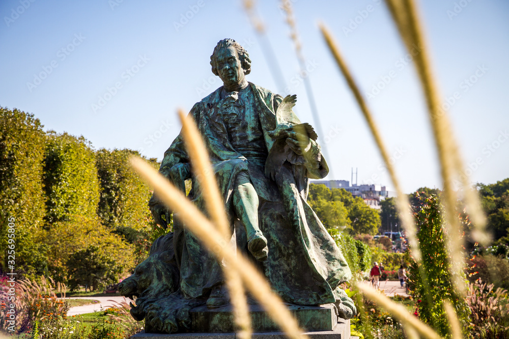 Poster Buffon statue in the Jardin des plantes Park, Paris, France