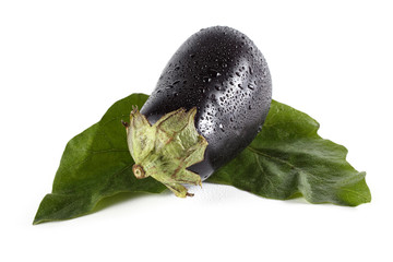 Aubergine isolated on white
