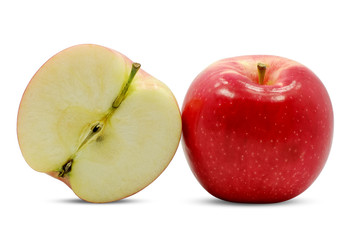 Fresh apple fruits isolated on white background