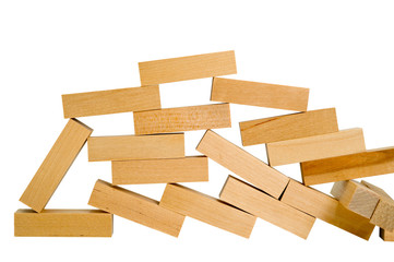 A puzzle game made of wooden blocks. Background for the development of imagination and spatial thinking.