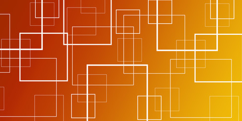  Modern orange presentation background with lines abstract and square shapes.