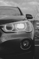 Auto Hintergrundbild in S/W - Detailaufnahme