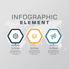 Three Point Infographic Design Vector for Business