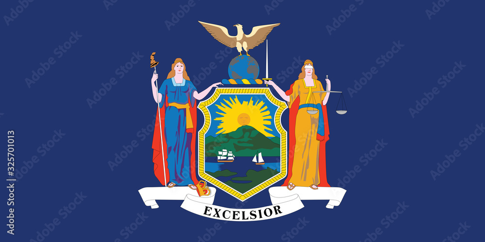 Wall mural vector of new york flag.