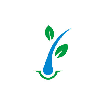 Nature Hair care logo icon design vector