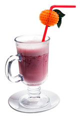 Strawberry smoothie with fruit