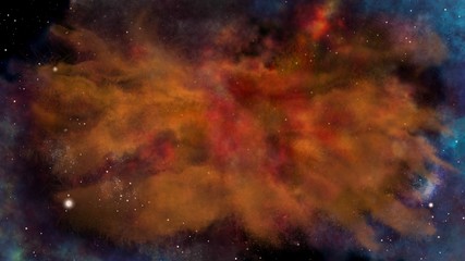 Fototapeta na wymiar Orange Nebula