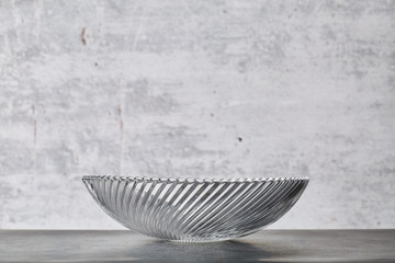 Glass fruit tray with fruit 