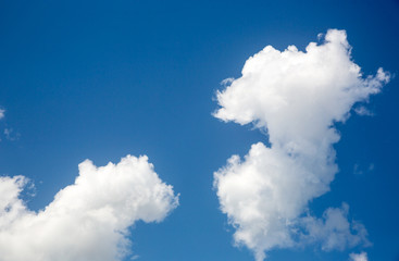 Naklejka na ściany i meble nice white clouds in blue sky