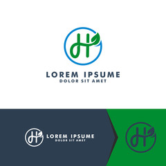 Letter H logo template design icon vector