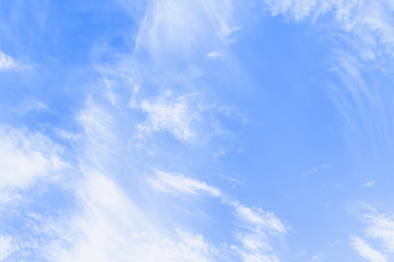 Beautiful blue sky with cirrocumulus white clouds