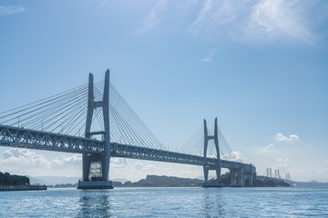 Fototapeta na wymiar 船から見る瀬戸大橋 Seto Ohashi Bridge