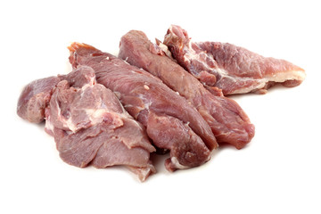 Pork isolated on white background