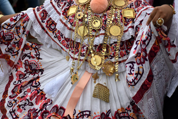 women in panamenian national dress