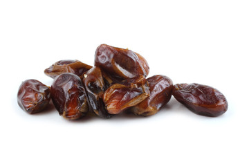 Date fruits isolated on white