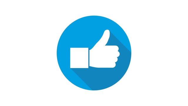 Blue motion graphic icon animation finger