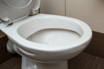 White toilet in the bathroom