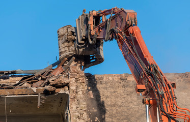 Fototapeta premium excavator on construction site