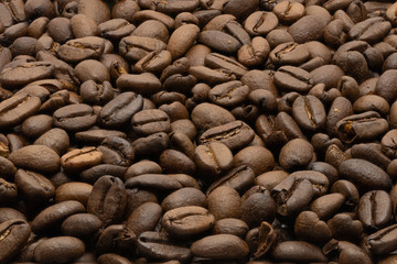 coffee beans background, Close up