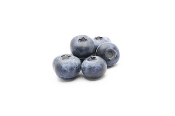 Fresh blueberries isolated on white background. High resolution.