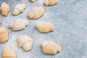 Homemade rugelach with jam filling,top view