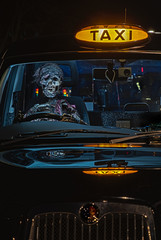 Scary zombie taxi driver 