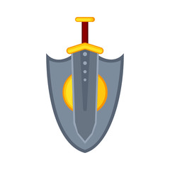 Cartoon metal sword shield wall decor