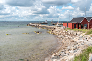 The small Harbor at the Island Ven in Oresund between Denmark and Sweden