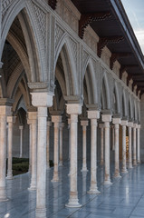 View through the column hall