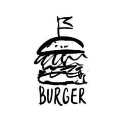vector illustration of hamburger