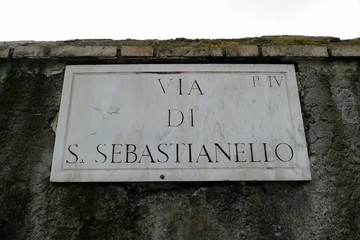 Fototapeta premium nomi delle strade e piazze di roma,italia