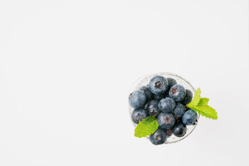 Ripe and juicy fresh blueberries