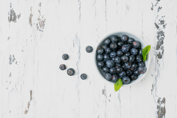 Ripe and juicy fresh blueberries