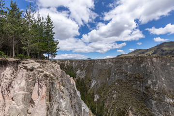 Fototapeta na wymiar Panoramic of the Rio Toachi Canyon, near Quilotoa, Cotopaxi, Ecuador. South America.