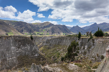 Panoramic of the Rio Toachi Canyon, near Quilotoa, Cotopaxi, Ecuador. South America.