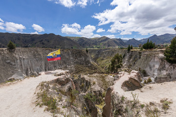 Panoramic of the Rio Toachi Canyon, near Quilotoa, Cotopaxi, Ecuador. South America.